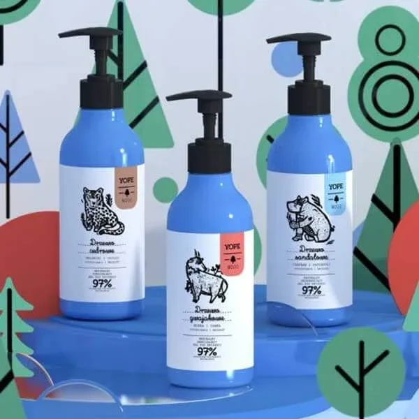Yope Wood Cedarwood, Juniper și Chilli, gel de duș natural, revigorant, 400ml — preț și oferte