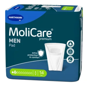 Tampoane barbati MoliCare Men Pad 2 picaturi – 14 bucati Hartmann