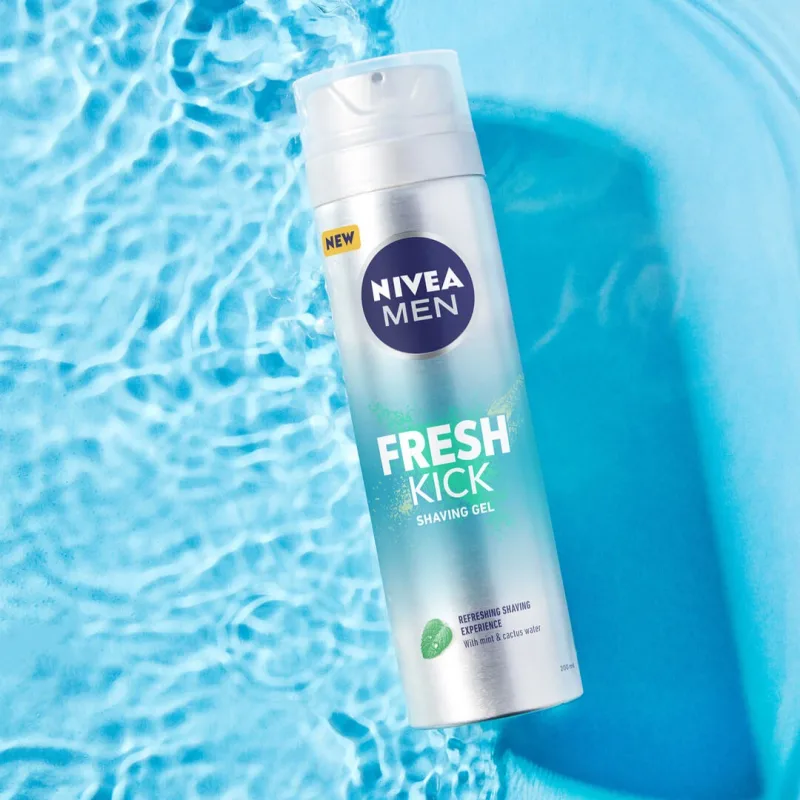 Nivea Men Fresh Kick, Gel de bărbierit, 200 ml — preț și oferte