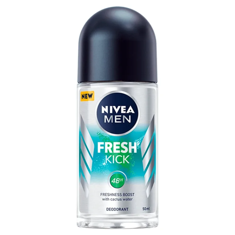Nivea Men Fresh Kick, antiperspirant roll-on pentru bărbați, 50 ml — preț și oferte