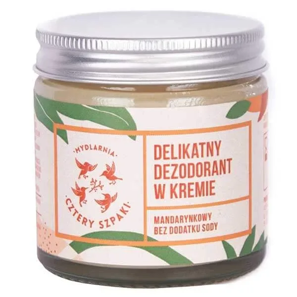 Four Pinks, Deodorant delicat în cremă, mandarină, 60 ml Cztery Szpaki — preț și oferte