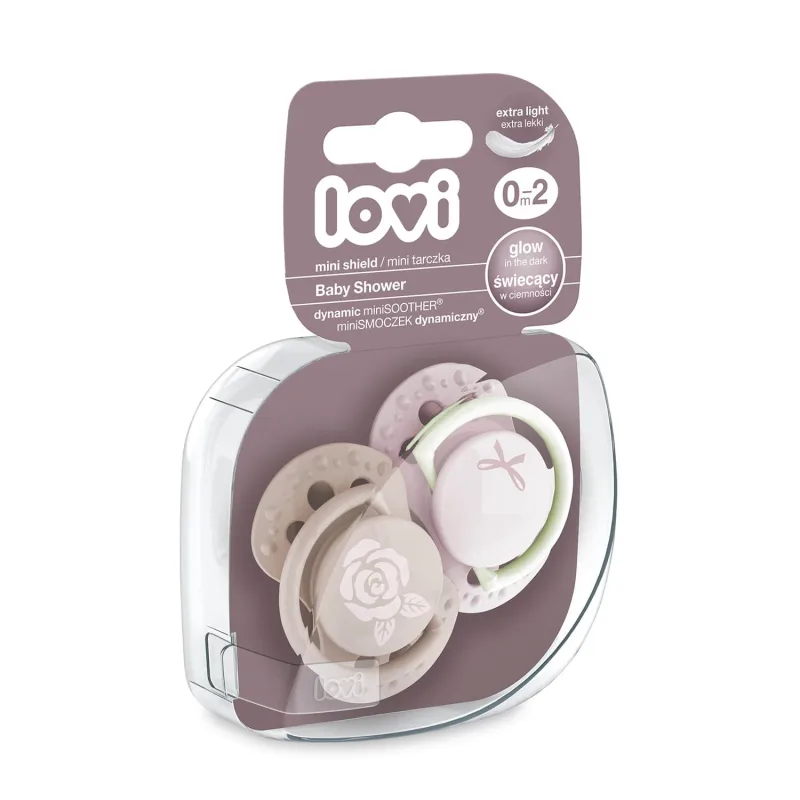 Lovi Baby Shower, suzeta, silicon, dinamic, fată, 22/900, de la 0-2 luni, 2 buc. — preț și oferte