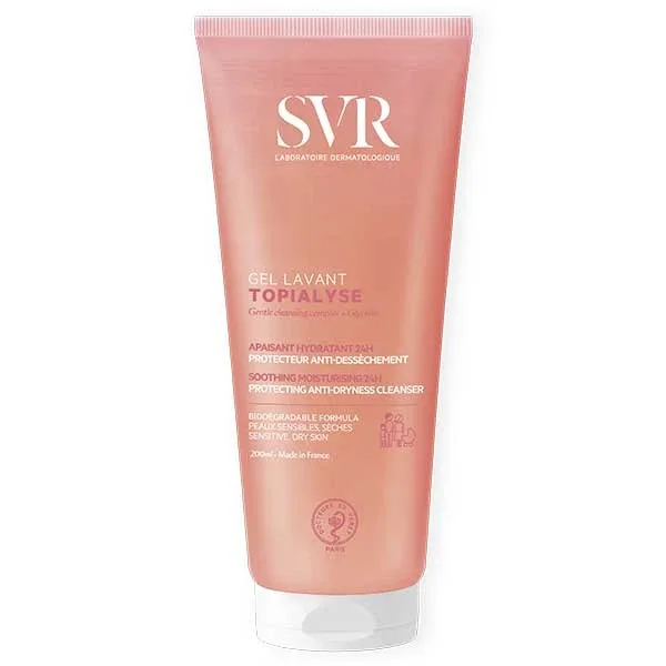 SVR Topialyse Gel Lavant, Gel de curățare delicat pentru întreaga familie, piele sensibilă, biodegradabil, 200 ml SVR LABORATORIES — preț și oferte