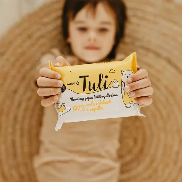 Luba Tuli, hârtie igienică umezită pentru copii, mango, 50 bucăți — preț și oferte