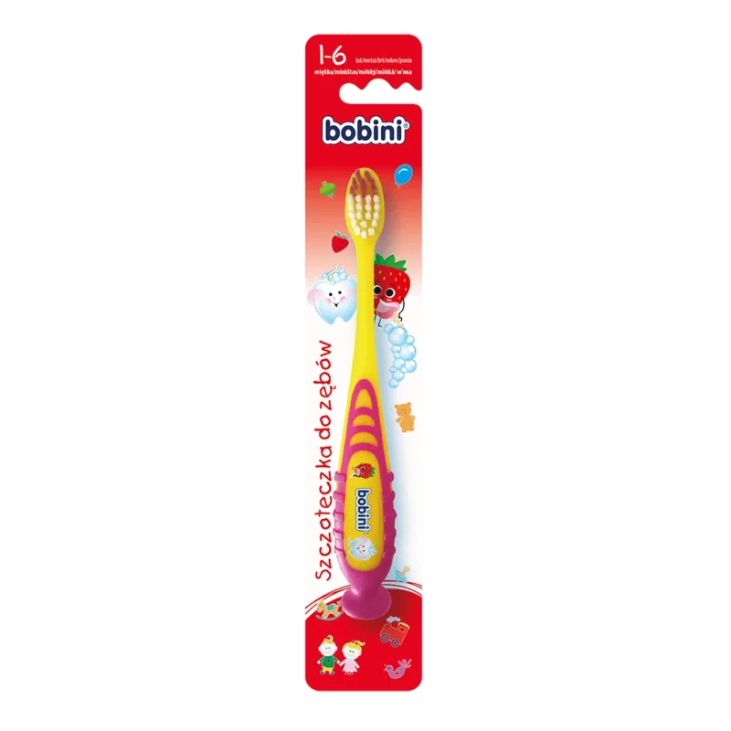Bobini, periuță de dinți pentru copii, 1-6 ani, moale, 1 bucată — preț și oferte