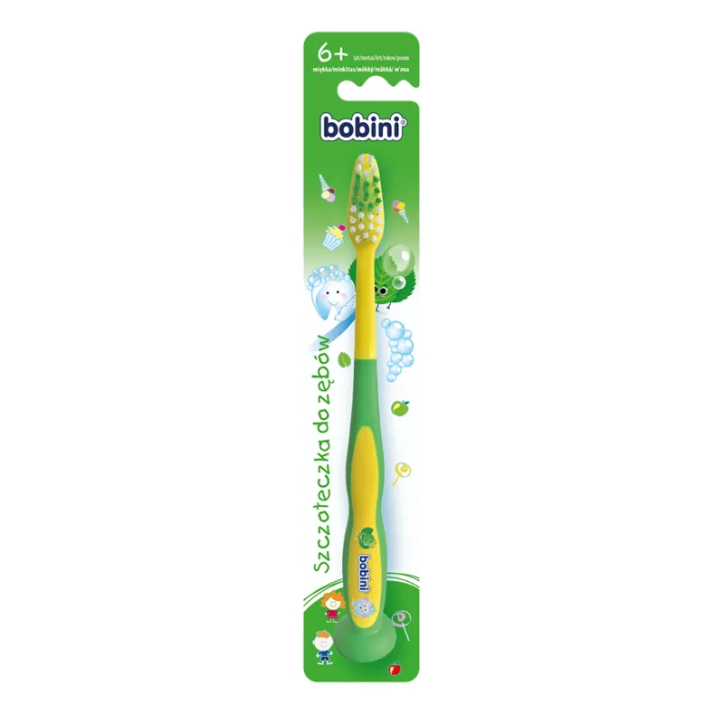 Bobini, periuță de dinți pentru copii, peste 6 ani, moale, 1 bucată — preț și oferte