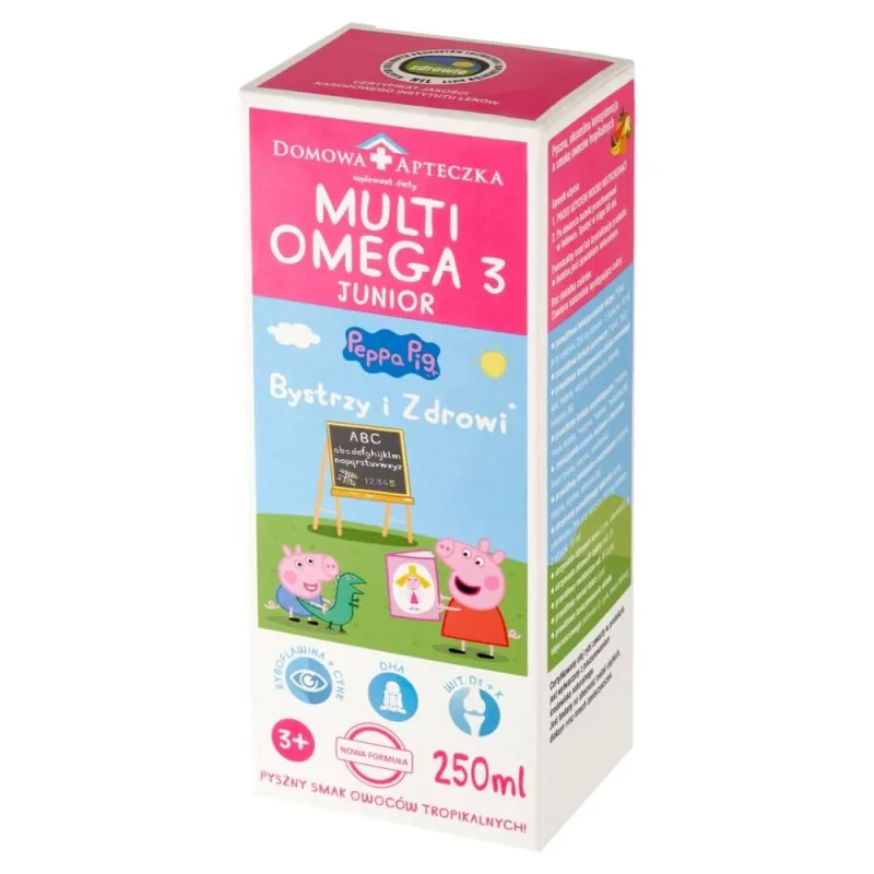 MultiOmega 3 Junior, lichid pentru copii peste 3 ani, aromă de fructe tropicale, 250 ml — preț și oferte