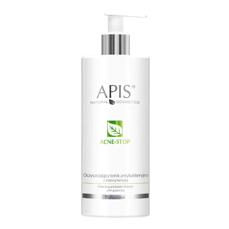 Apis Professional Acne-Stop, tonic de curățare antibacteriană cu ceai verde, 500 ml — preț și oferte