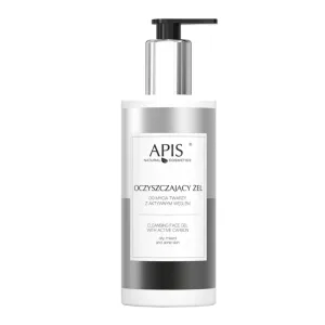 Apis, Gel de curățare pentru curățarea feței cu cărbune activ, ten gras, mixt și cu tendință acneică, 300 ml
