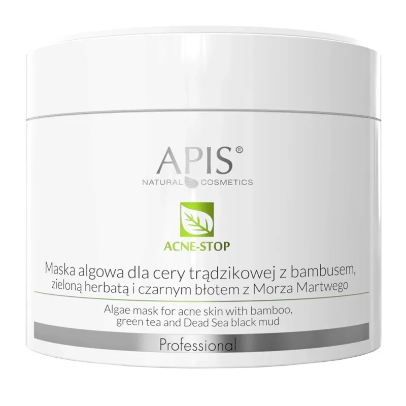 Apis Professional Acne-Stop, mască de alge pentru tenul acneic cu bambus, ceai verde și nămol negru din Marea Moartă, 100 g — preț și oferte