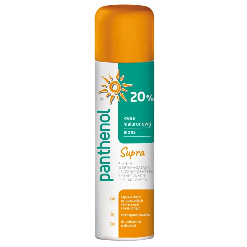 Panthenol 20% Supra, spumă de ajutor pentru tratamentul arsurilor solare și termice, 150 ml Anthyllis — preț și oferte