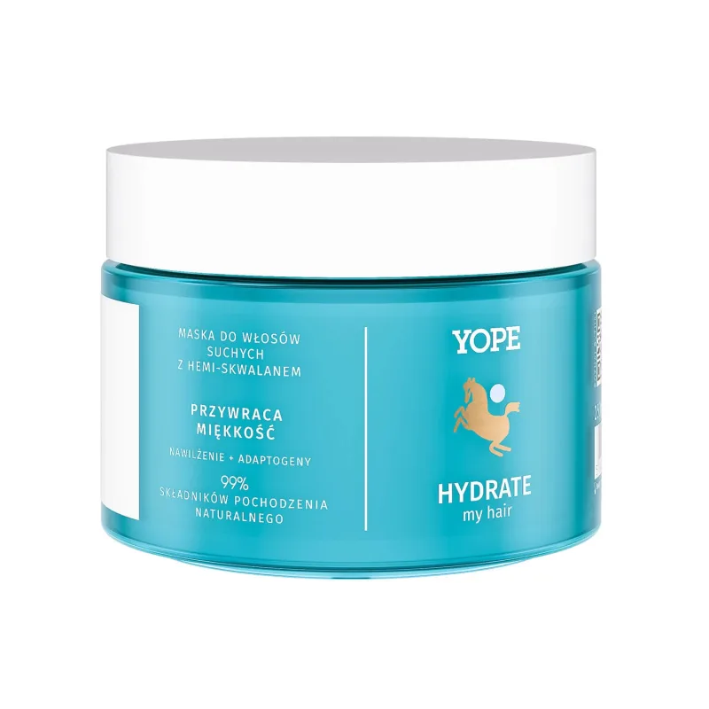 Yope Hydrate My Hair, Mască pentru păr uscat cu hemi-squalan, 250 ml — preț și oferte