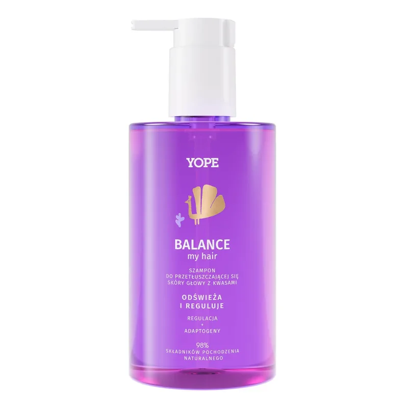 Yope Balance My Hair, Șampon pentru scalp gras, cu acizi, 300 ml — preț și oferte