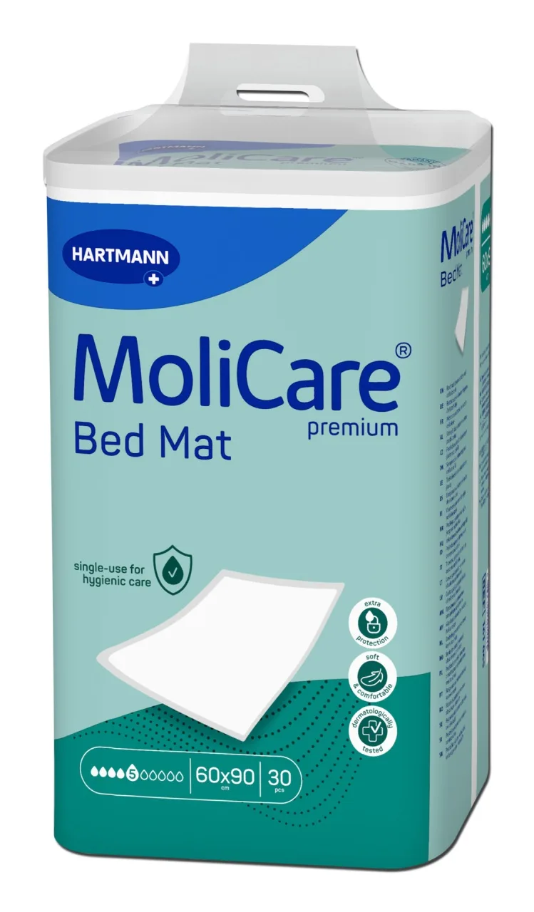 MoliCare Premium Bed Mat Aleze 5 picaturi, 60 x 90 cm, 30 bucati – Hartmann — preț și oferte