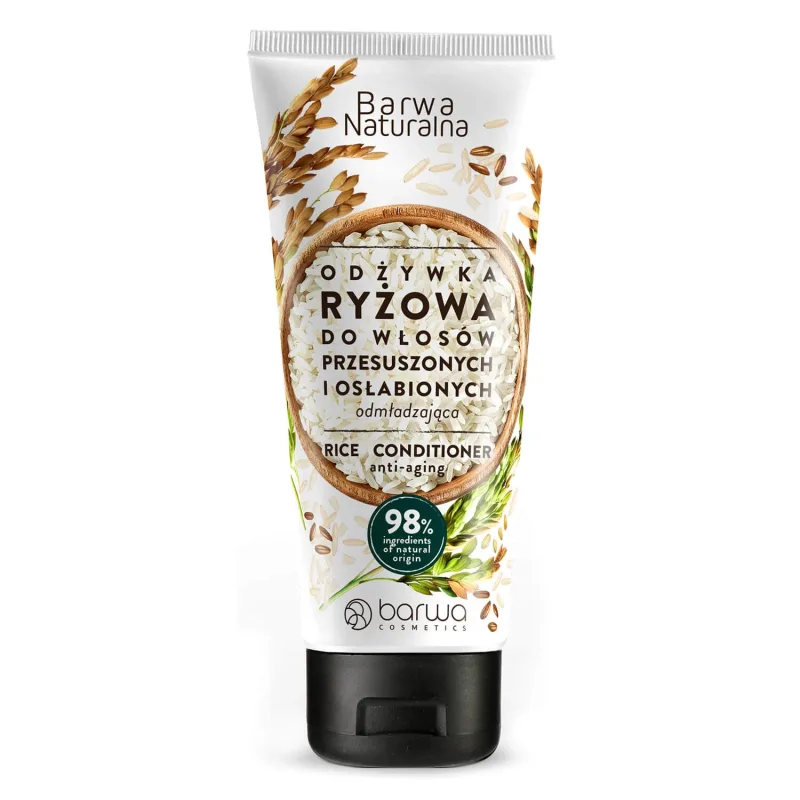 Barwa Natural, Balsam din orez pentru păr uscat și slăbit, întineritor, 200 ml — preț și oferte