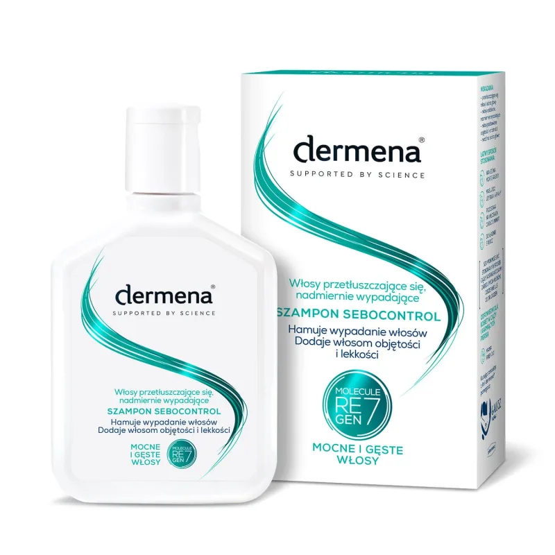 Dermena Sebocontrol, Șampon pentru păr gras, părul cade excesiv, 200 ml — preț și oferte