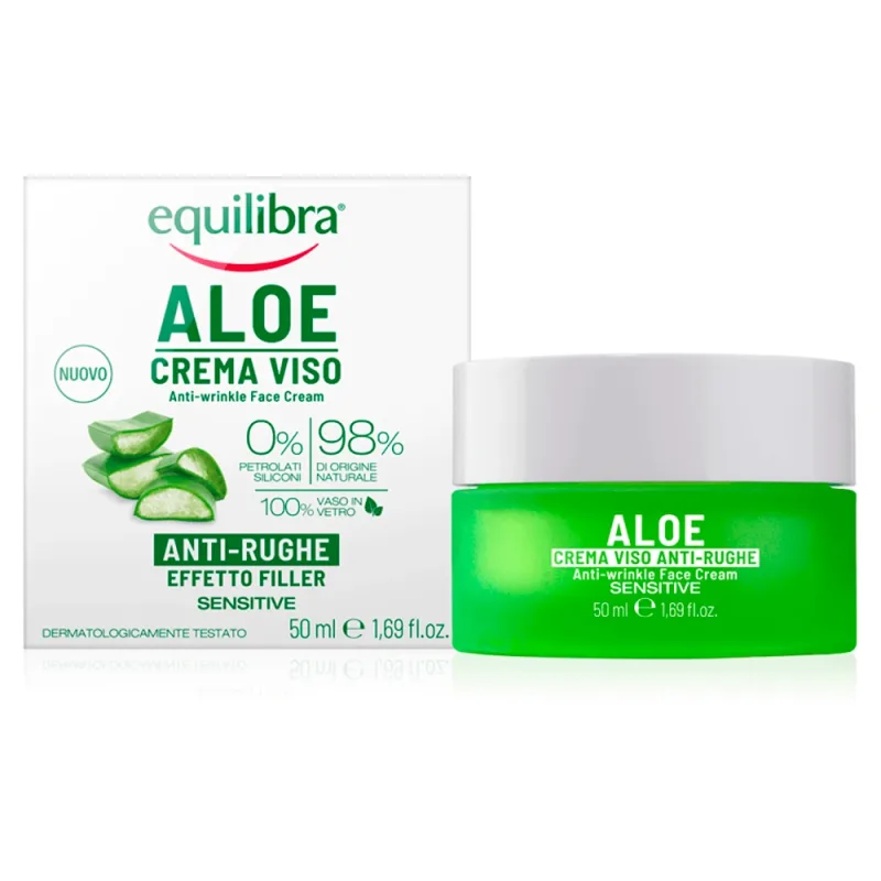 Equilibra Aloe, Cremă de față anti-îmbătrânire, efect de umplere, 50 ml — preț și oferte