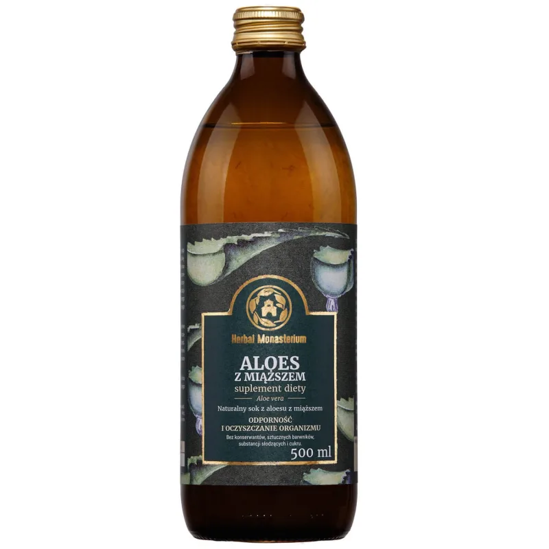 Herbal Monasterium Aloe Vera, suc natural cu pulpă, 500 ml — preț și oferte