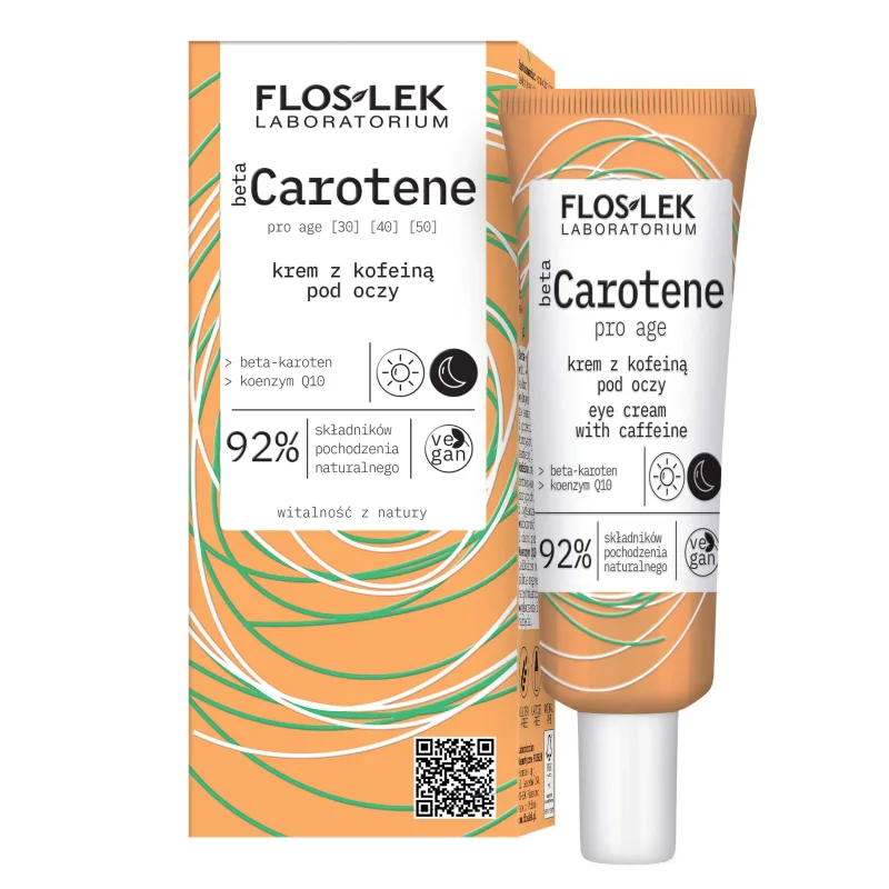 Flos-lek BetaCarotene pro age, crema de ochi cu cofeină, 30 ml — preț și oferte