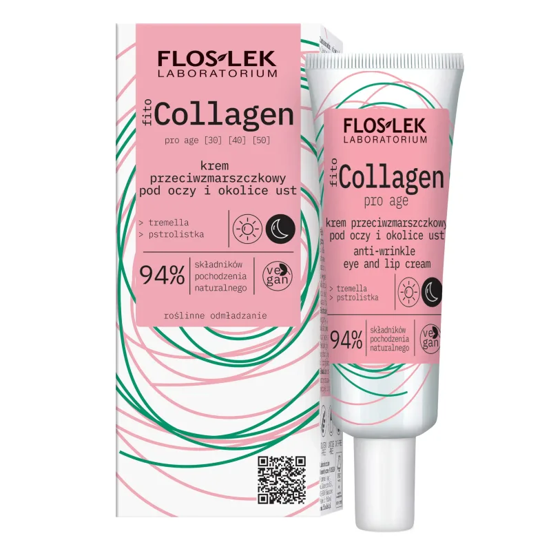 Flos-lek FitoCollagen pro age, Cremă antirid pentru ochi și zona buzelor, 30 ml — preț și oferte