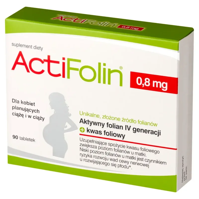 ActiFolin 0,8 mg, acid folic 800 µg, 90 comprimate Lek Pharmaceuticals — preț și oferte