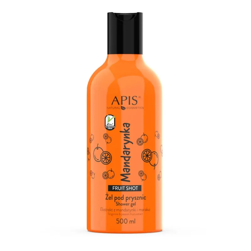 Apis Fruit Shot, gel de duș cu mandarine, 500 ml — preț și oferte