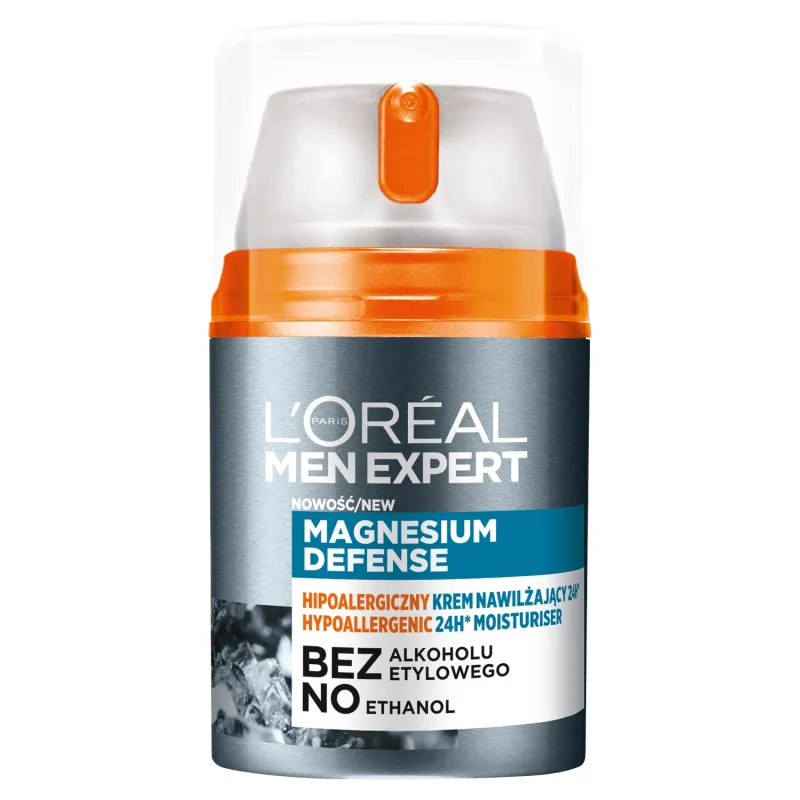 L'Oreal Men Expert, Magnesium Defense, hidratant facial hipoalergenic, 50 ml — preț și oferte