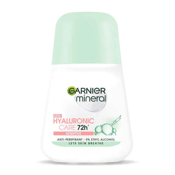 Garnier Mineral Hyaluronic Care, antiperspirant roll-on, 72h, Sensibil, 50 ml — preț și oferte