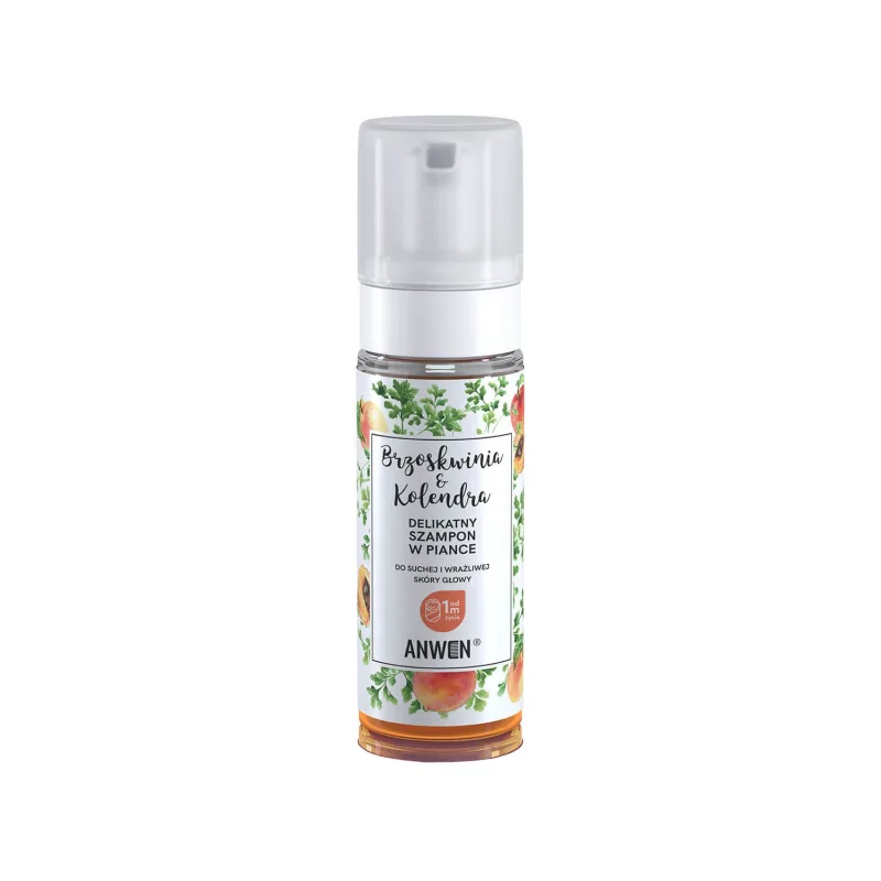 Anwen Peach and Coriander, șampon spumă delicată pentru scalp uscat și sensibil, de la 1 lună, 170ml — preț și oferte