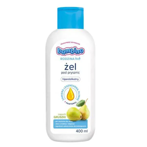 Bambino Family, gel de duș, hiper-delicat, aromă de pere, de la 3 ani, 400 ml — preț și oferte