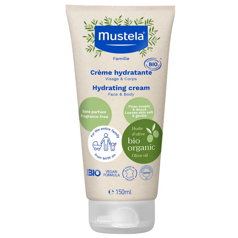 Mustela Bio, Cremă hidratantă pentru față și corp, de la naștere, 150 ml — preț și oferte