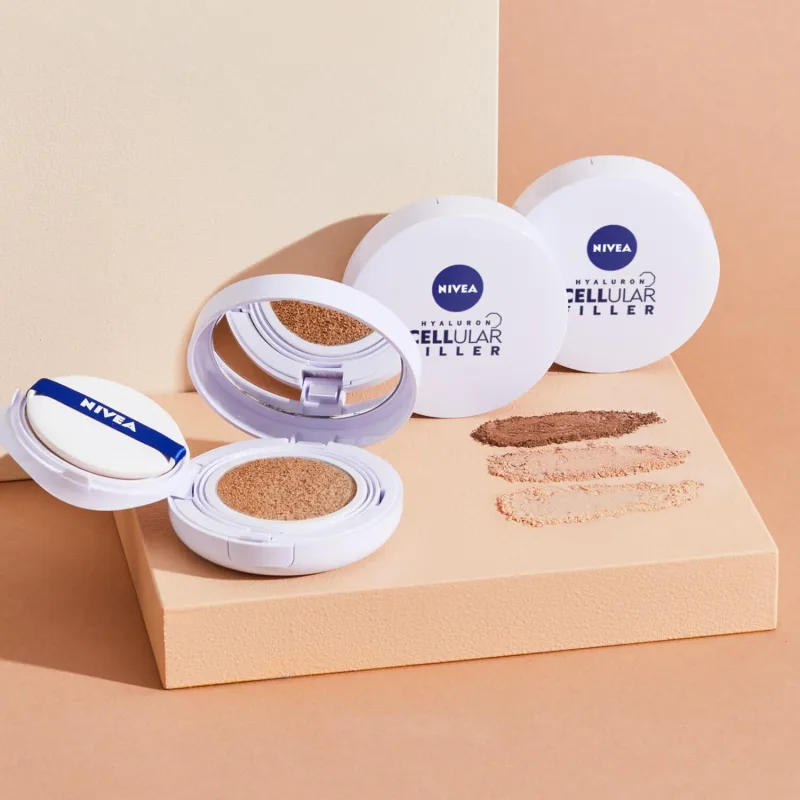 Nivea Cellular Hyaluron Filler 3-in-1 Care Cushion, cremă antirid-primer într-o pernă, 01 light, SPF 15, 15 g — preț și oferte