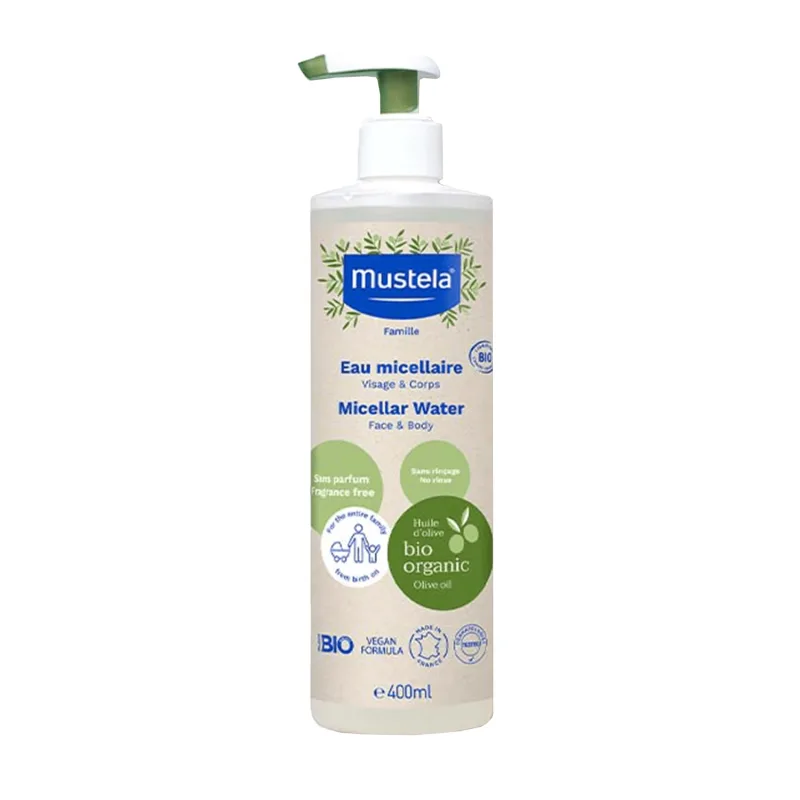 Mustela Bio, apă micelară, fără clătire, 400 ml — preț și oferte