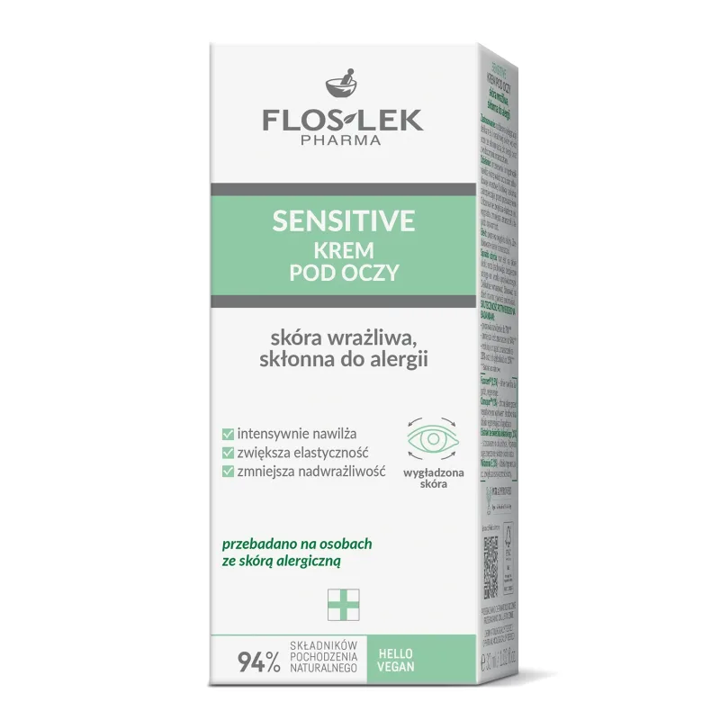 Flos-Lek Sensitive, Cremă de ochi, ten sensibil și predispus la alergii, 30 ml — preț și oferte