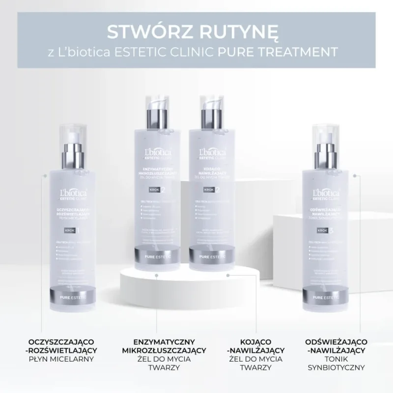 L'Biotica Estetic Clinic Pure, gel de spălare a feței calmant și hidratant, 200 ml — preț și oferte