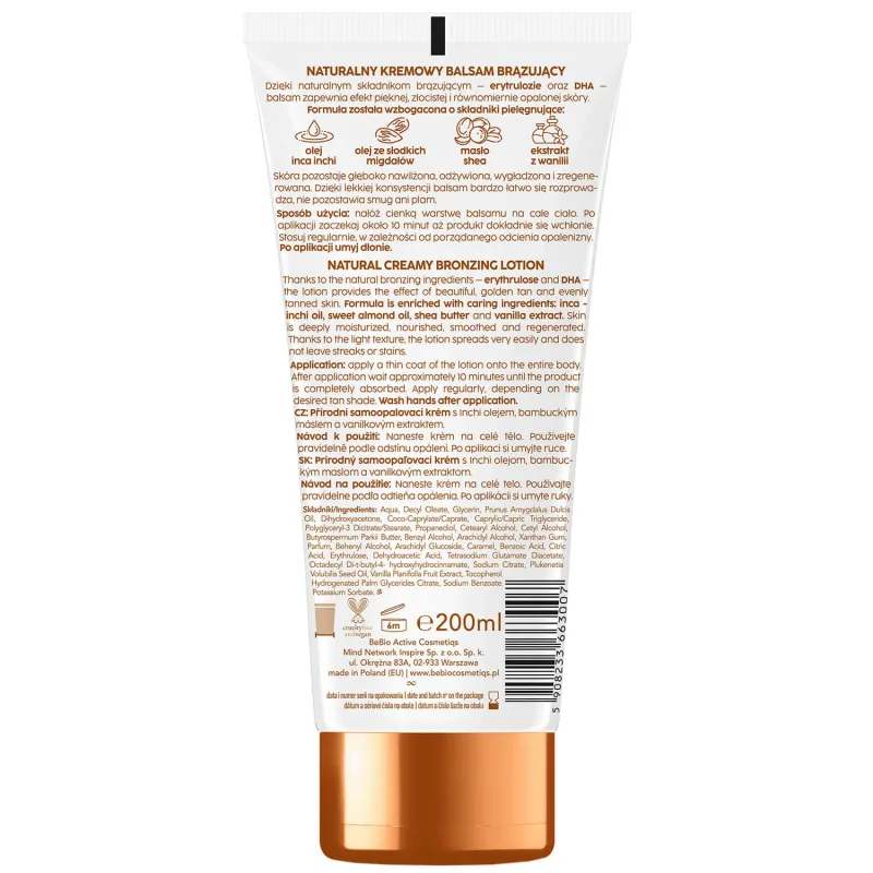 beBIO Ewa Chodakowska, Loțiune bronzantă naturală, 200 ml — preț și oferte
