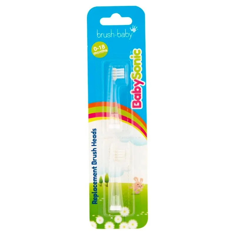 Brush-Baby BabySonic, vârfuri de periuță de dinți sonice pentru copii, 0-18 luni, 2 bucăți — preț și oferte