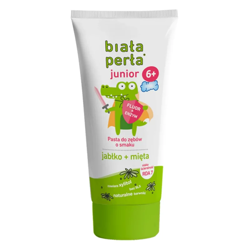 White Pearl Junior, pastă de dinți pentru copii 6-12 ani, aromă de măr și mentă, 75 ml White Pearl (Biala Perla) — preț și oferte