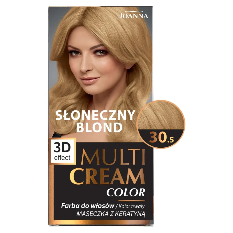 Joanna Multi Cream Color, vopsea de păr, 30.5 sunny blonde, 1 bucată — preț și oferte