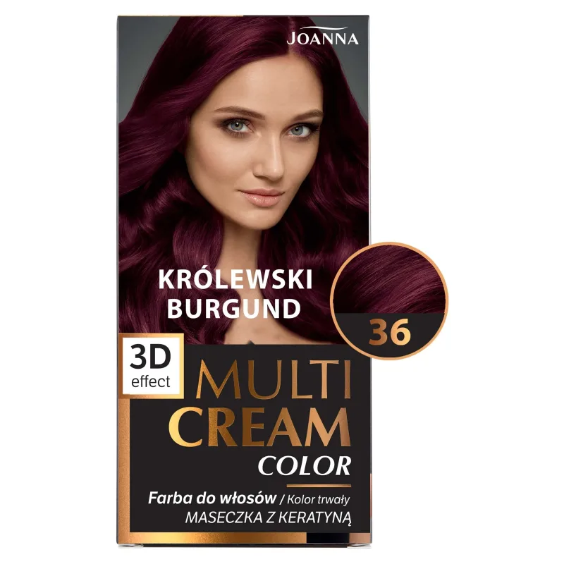 Joanna Multi Cream Color, vopsea de păr, 36 royal burgundy, 1 bucată — preț și oferte