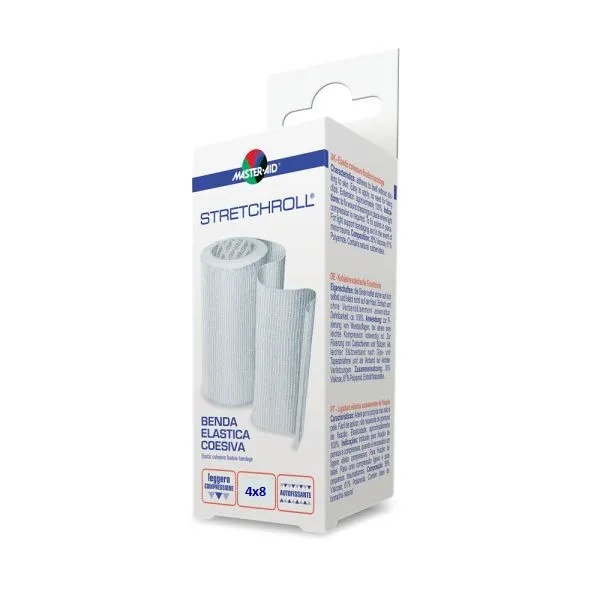 MASTER-AID STRETCHROLL Bandaj elastic autoadeziv 4m x 8cm Origomedical — preț și oferte