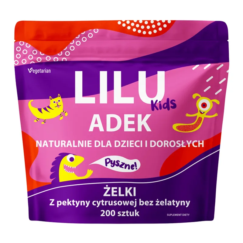 Lilu Kids ADEK, jeleuri naturale pentru copii și adulți, 200 de bucăți — preț și oferte