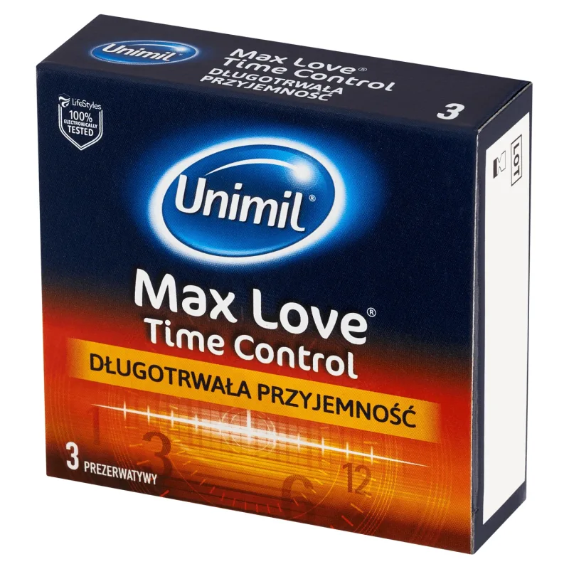 Unimil Max Love, prezervative cu gel de întârziere a ejaculării, 3 bucăți — preț și oferte