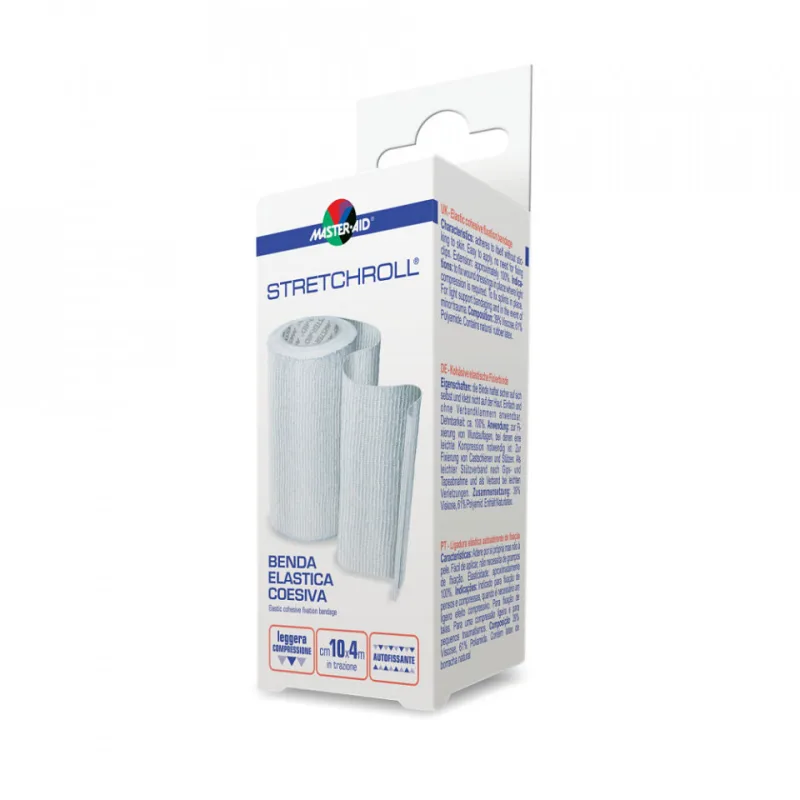 MASTER-AID STRETCHROLL Bandaj elastic autoadeziv 4m x 10cm Origomedical — preț și oferte