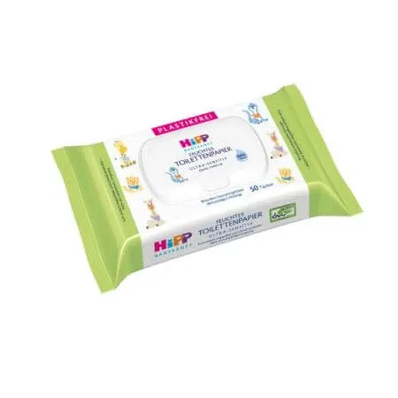 HiPP Babysanft, hârtie igienică umezită, de la naștere, 50 de bucăți — preț și oferte