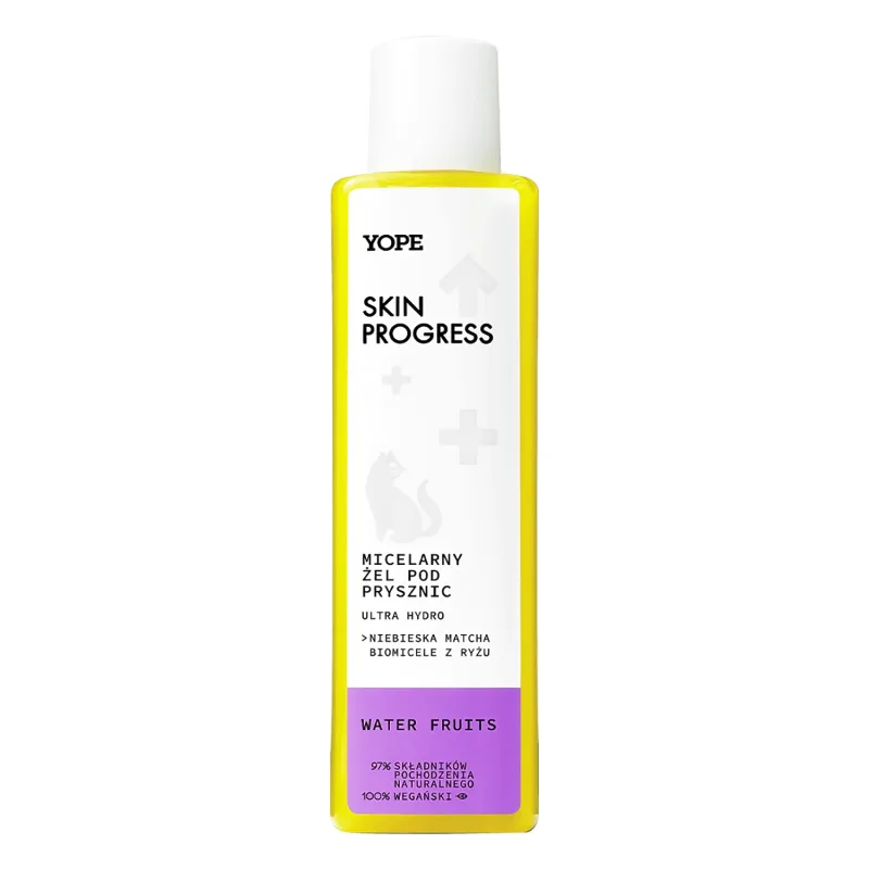 Yope Skin Progress Ultra Hydro, Gel de duș micelar, Fructe de apă, 200 ml — preț și oferte