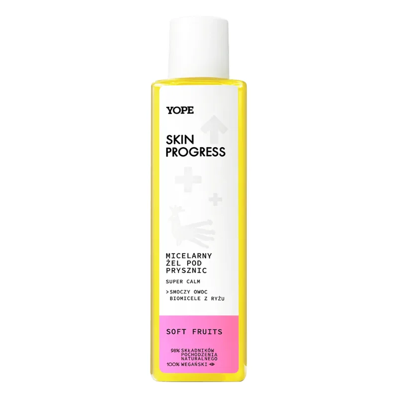 Yope Skin Progress Super Calm, gel de duș micelar, Fructe moi, 200 ml — preț și oferte