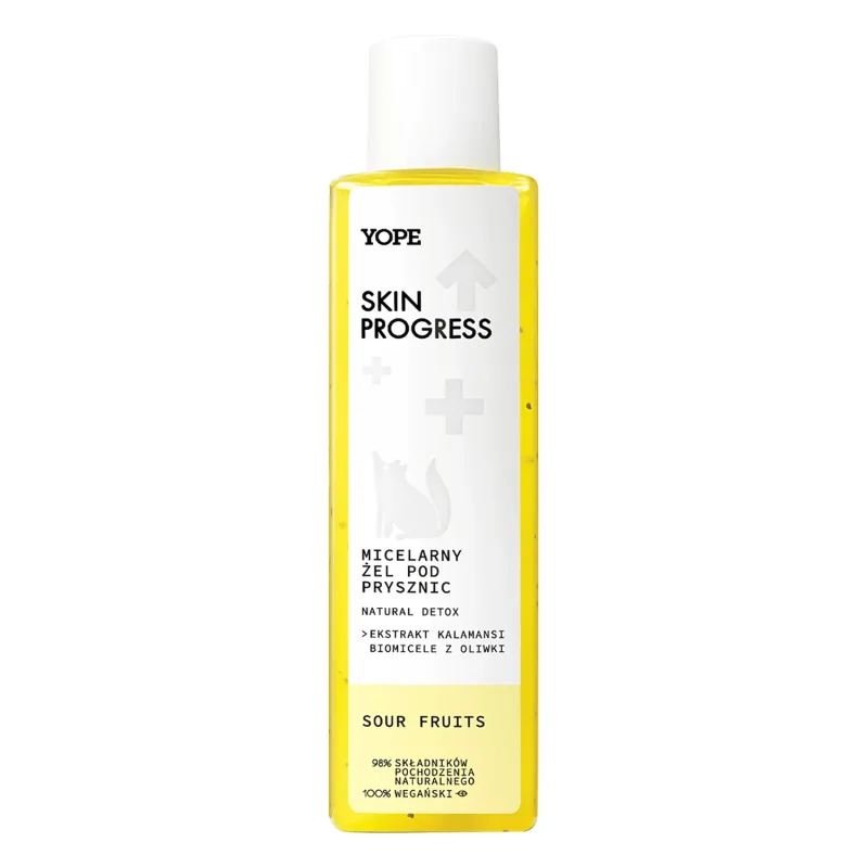 Yope Skin Progress Natura Detox, Gel de duș micelar, Fructe acrișoare, 200 ml — preț și oferte