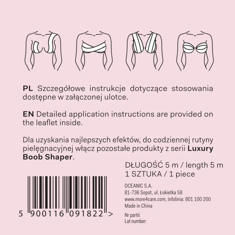 More4Care Luxury Boob Shaper, bandă de modelare a bustului, bej nude, 1 bucată — preț și oferte