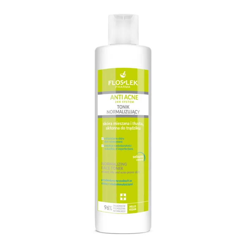 Set Flos-Lek Anti Acne 24H System, cremă matifiantă, 50 ml + ser calmant, 50 ml + tonic normalizant, 50 ml — preț și oferte